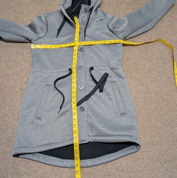 ROXY (Medium) Fleece Lined Button Front Jacket with Drawstring waist - Picture 7 of 7